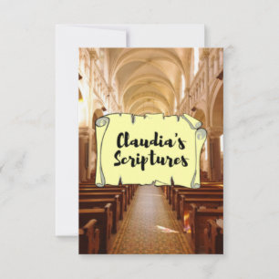 Claudias Scriptures Theme Flat Greeting Card Karte