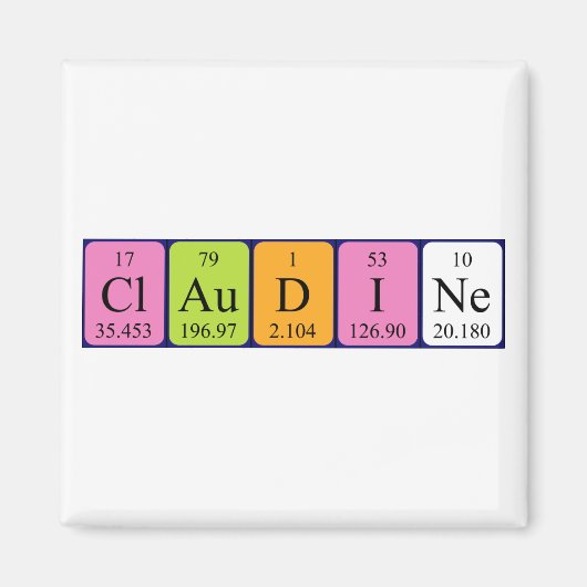 Claudine Peripherischer Name-Magnet Magnet (Vorne)