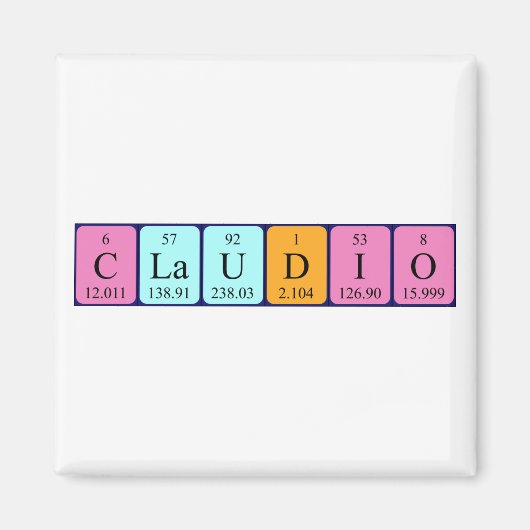 Claudio-periodischer Tabellenname-Magnet Magnet (Vorne)
