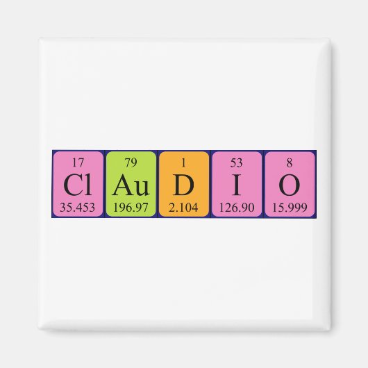Claudio-periodischer Tabellenname-Magnet Magnet (Vorne)