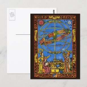 Claudius Ptolemäus Astronom, Vintage Himmels- Postkarte