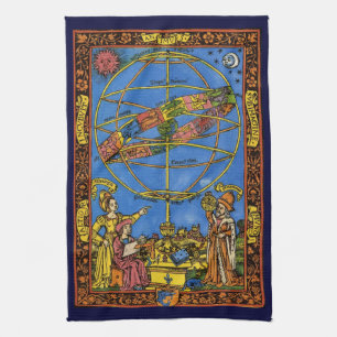 Claudius Ptolemy Astronomer, Vintager Celestial Geschirrtuch