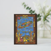 Claudius Ptolemy Astronomer, Vintager Celestial Postkarte (Stehend Vorderseite)