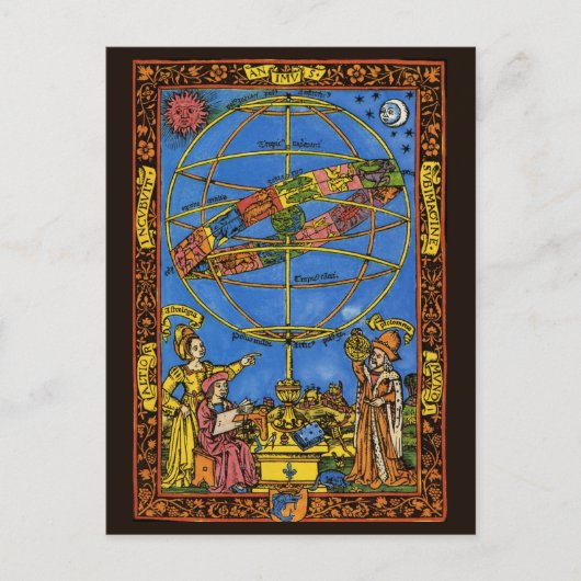 Claudius Ptolemy Astronomer, Vintager Celestial Postkarte (Vorderseite)