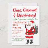 Claus, Cabernet & Chardonnay Feiertagskarte (Vorderseite)