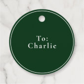 Claus Christmas Leckerei Grünen Weihnachten Geschenkanhänger (Rückseite)