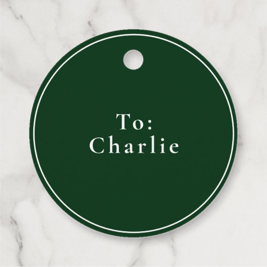 Claus Christmas Leckerei Grünen Weihnachten Geschenkanhänger (Rückseite)