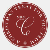 Claus Christmas Leckerei Rotes Weihnachtsfest Runder Aufkleber (Vorderseite)