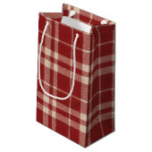 Claus Christmas Plaid Kleine Geschenktüte (Rückseite Schrägansicht)