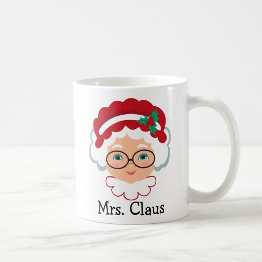 Claus Face Personalisiert Holiday Coffee Tasse (Rechts)
