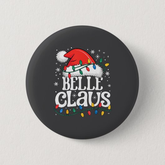 Claus Funny Xmas Christmas Grandma Holiday Style  Button (Vorderseite)