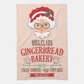 Claus Gingerbread Bakery Weihnachten Geschirrtuch (Vertikal)