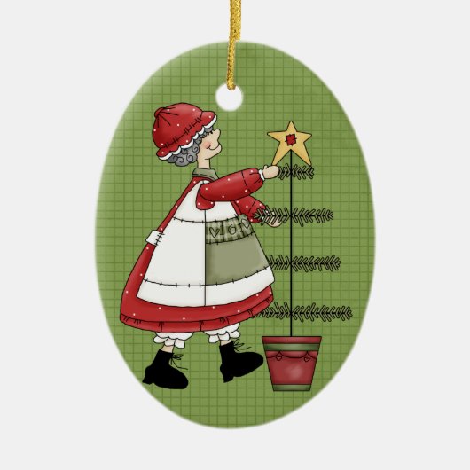 Claus Keramik Weihnachtsschmuck (Vorne)