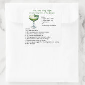 Claus Minty Delight Cocktail Rezept Quadratischer Aufkleber (Tasche)
