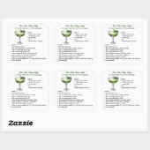 Claus Minty Delight Cocktail Rezept Quadratischer Aufkleber (Blatt)