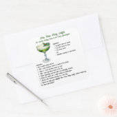 Claus Minty Delight Cocktail Rezept Quadratischer Aufkleber (Umschlag)
