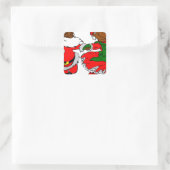 Claus Quadratischer Aufkleber (Tasche)