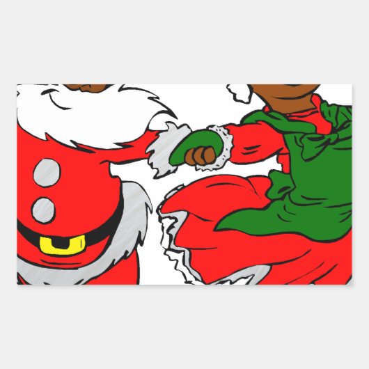 Claus Rechteckiger Aufkleber (Vorderseite)