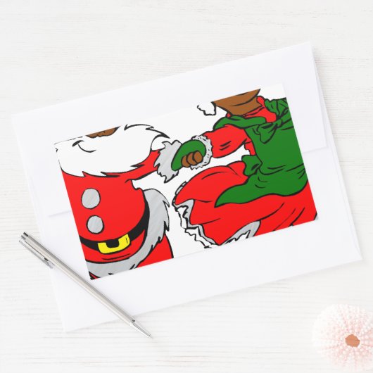 Claus Rechteckiger Aufkleber (Umschlag)