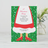 Claus Weihnachten Party Einladung (Stehend Vorderseite)