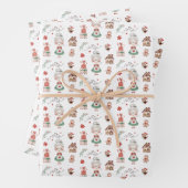Claus Wrapping Paper Flat Sheet Set 3 Geschenkpapier Set (Beispiel)