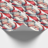 Clause Kissing Santa Niedlich Weihnachten Geschenkpapier (Ecke)