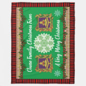 Clause Weihnachtsbauernhof Personalisiert Fleecedecke (Vorderseite)