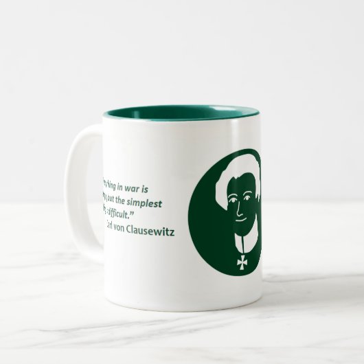 Clausewitz Bruder-Kaffee-Zitat-Tasse Zweifarbige Tasse (Vorderseite Links)