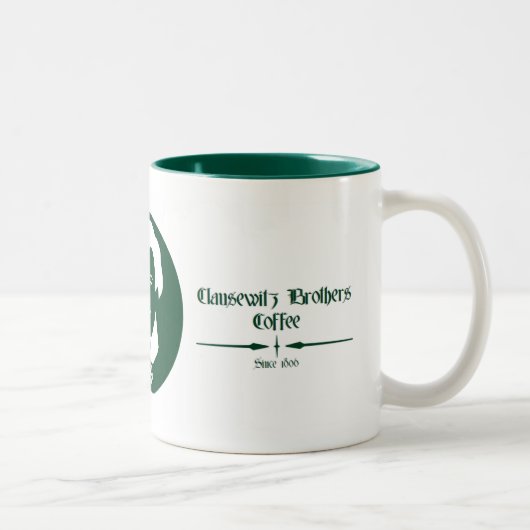Clausewitz Bruder-Kaffee-Zitat-Tasse Zweifarbige Tasse (Rechts)