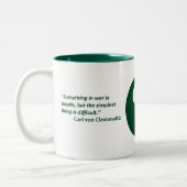 Clausewitz Bruder-Kaffee-Zitat-Tasse Zweifarbige Tasse (Links)