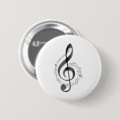 Clave de Sol Pentagrama y Melodia Button (Vorne & Hinten)