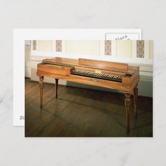 Clavichord, einst im Besitz von Franz Joseph Haydn Postkarte (Vorne/Hinten)
