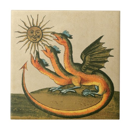 Clavis Artis Alchemy Dragons Fliese (Vorderseite)
