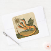 Clavis Artis Alchemy Dragons Quadratischer Aufkleber (Umschlag)