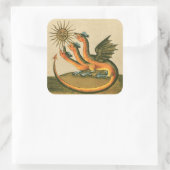 Clavis Artis Alchemy Dragons Quadratischer Aufkleber (Tasche)
