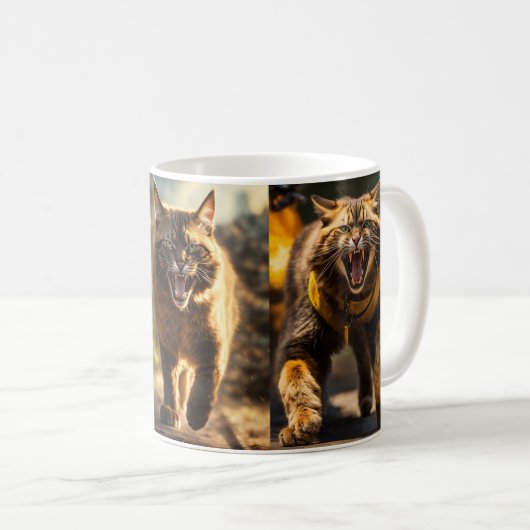 Claw and Coffee: Cat Wolverine Print Tasse (VorderseiteRechts)