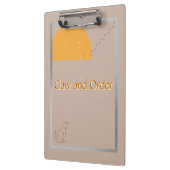 Claw and Order - Cat Humour Clipboard Klemmbrett (Links)
