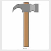 Claw Hammer Cartoon Aufkleber (Blatt)