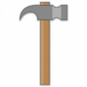 Claw Hammer Cartoon Aufkleber (Vorderseite)