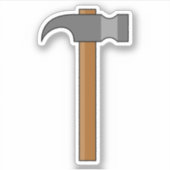Claw Hammer Cartoon Aufkleber (Vorderseite)