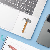 Claw Hammer Cartoon Aufkleber (Laptop mit iPhone)