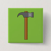 Claw Hammer Cartoon Button (Vorderseite)