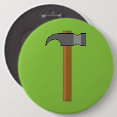 Claw Hammer Cartoon Button (Vorne & Hinten)