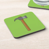 Claw Hammer Cartoon Getränkeuntersetzer (Linke Seite)