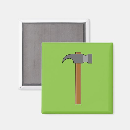 Claw Hammer Cartoon Magnet (Vorderseite/Rückseite)