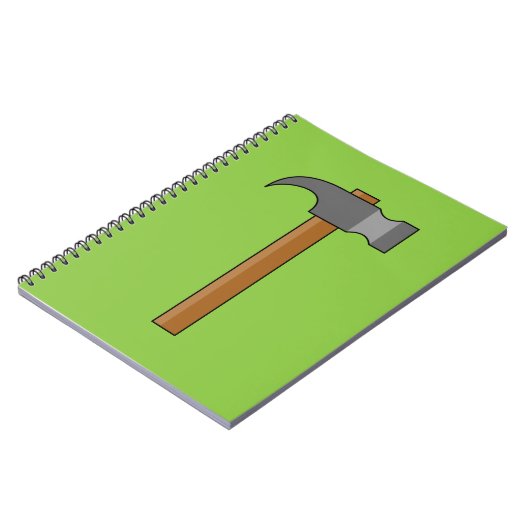 Claw Hammer Cartoon Notizblock (Linke Seite)