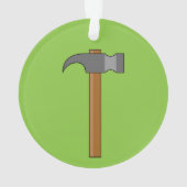 Claw Hammer Cartoon Ornament (Rückseite)