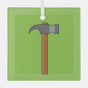 Claw Hammer Cartoon Ornament Aus Glas