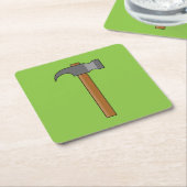 Claw Hammer Cartoon Rechteckiger Pappuntersetzer (angewinkelt)