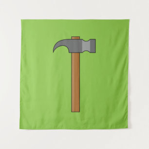 Claw Hammer Cartoon Wandteppich